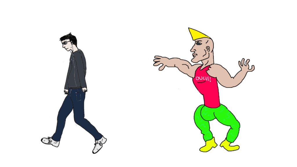 Average Virgin Vs Chad Meme Template