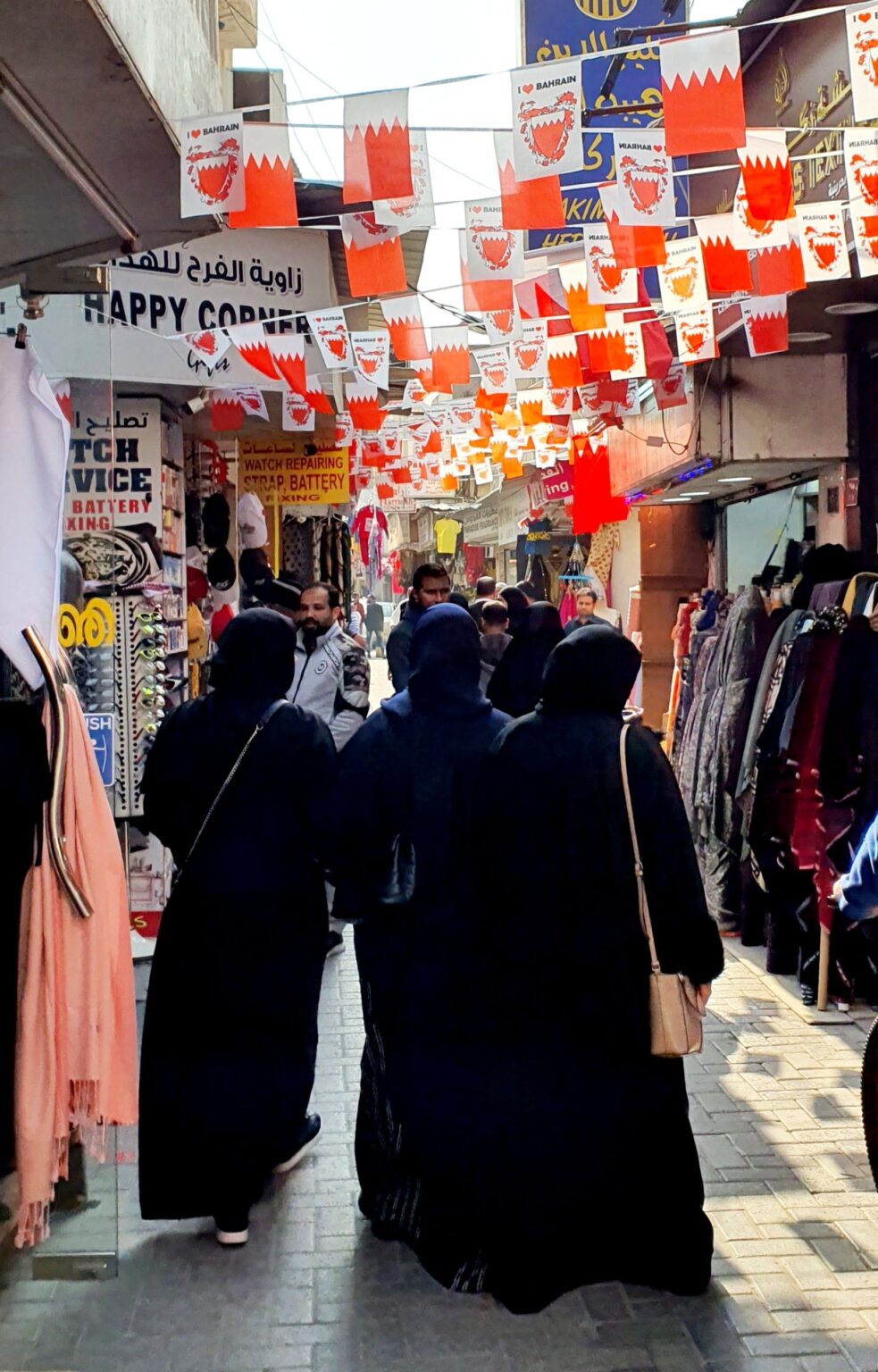 Women in Manama souq, market area.