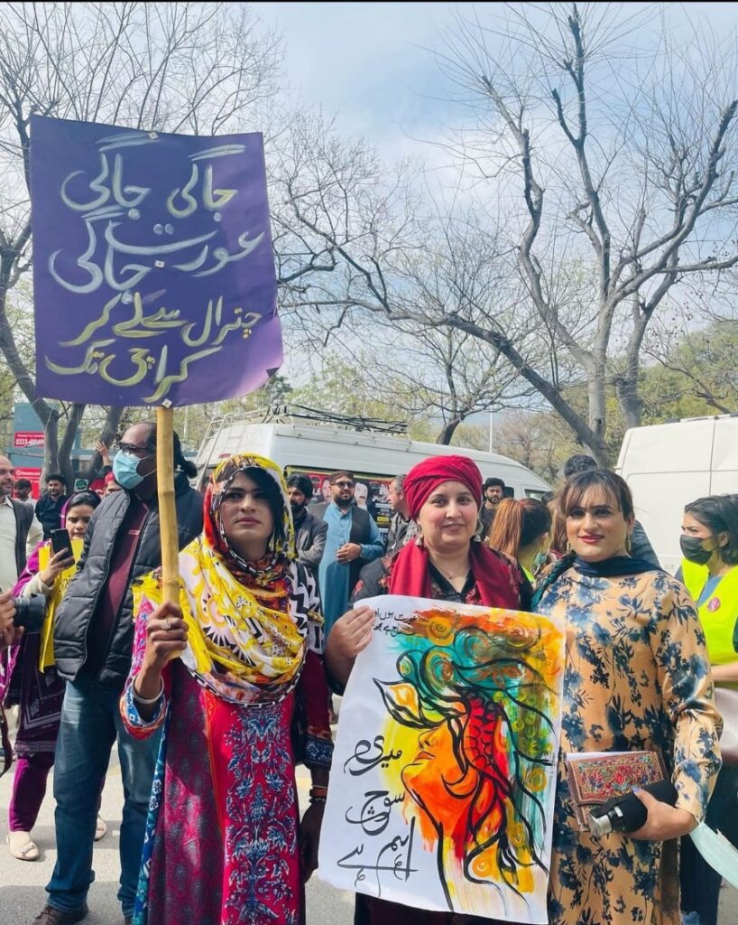  “Women have awakened, from Chitral to Karachi!” and “My thoughts matter!” Protests for rights continue. Photo: FDI.
