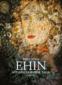 Raamatu "Südametammide taga" kaas, mil on Ehini portree, mis on loodud nööpidest.