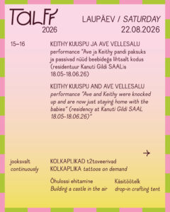 TALFFi laupäeva kava 2